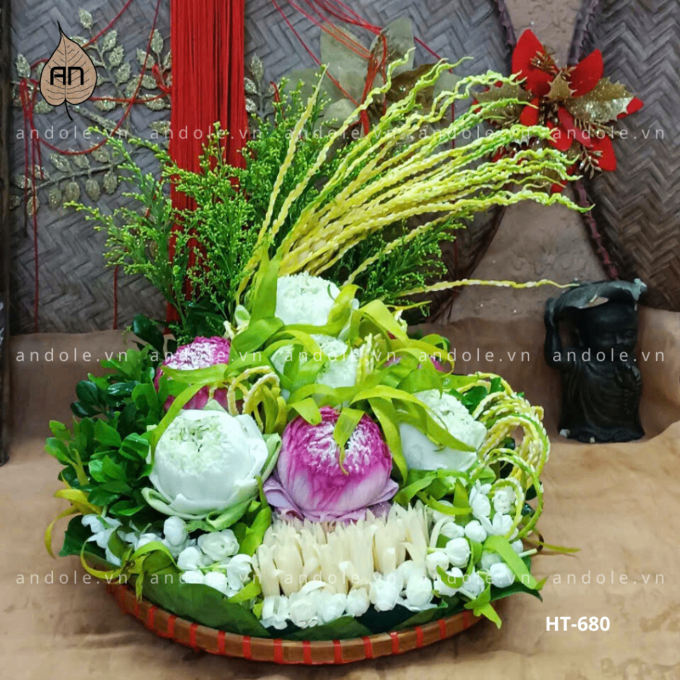 Mẹt Hoa Trầu Size 25cm Mẫu 66