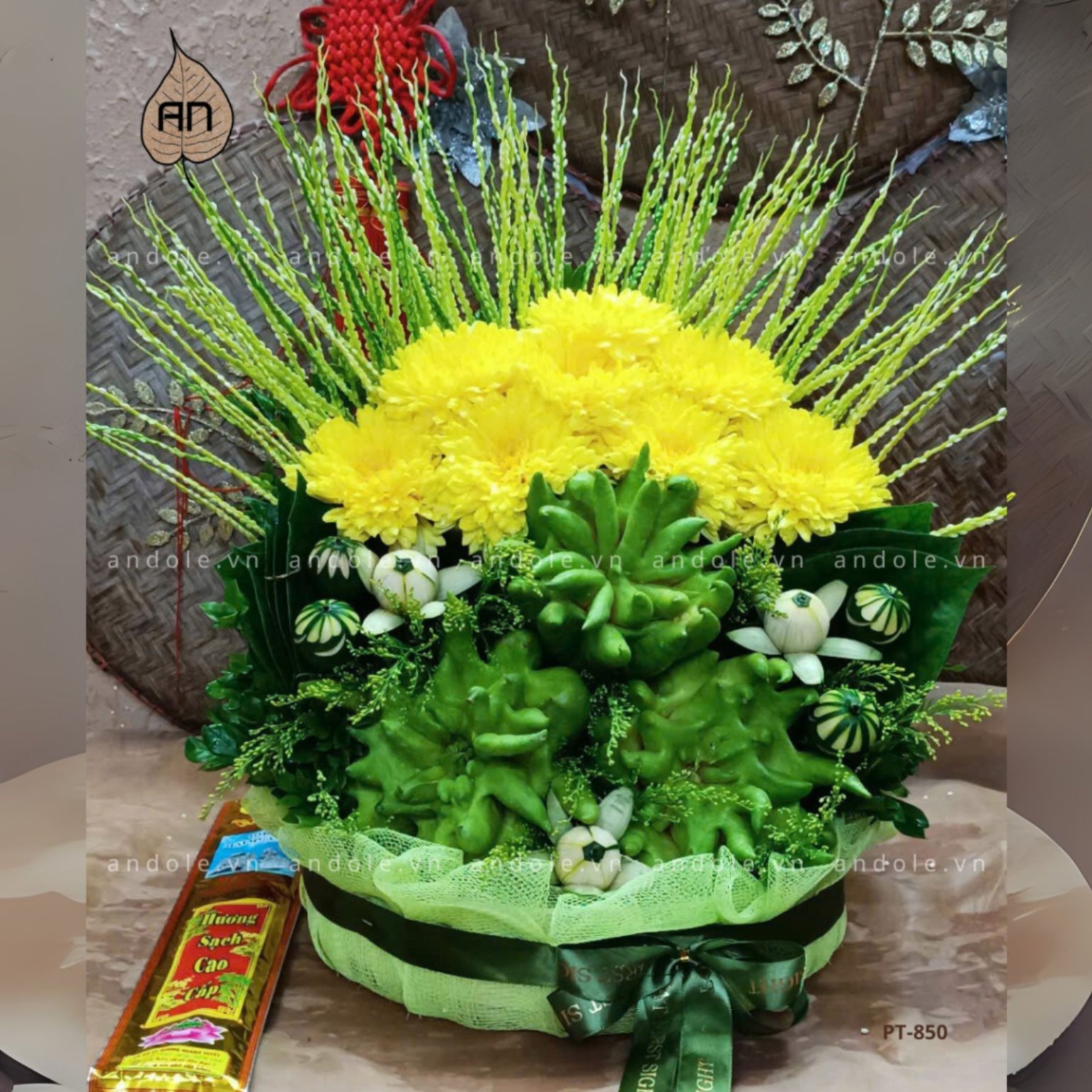 Mẹt 3 Phật Thủ Size 30cm - Mẫu 18