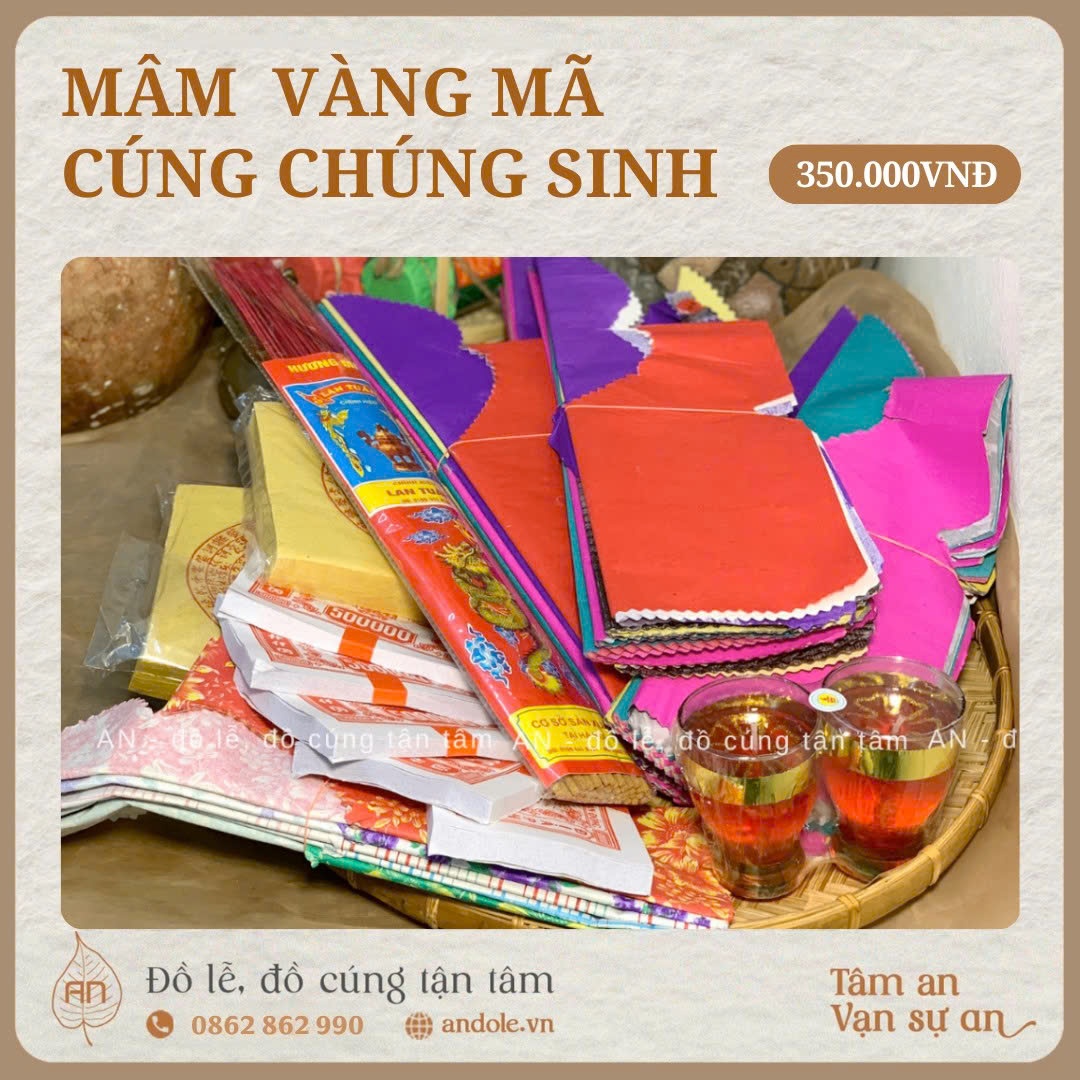 Set vàng mã cúng chúng sinh - Mẫu 2