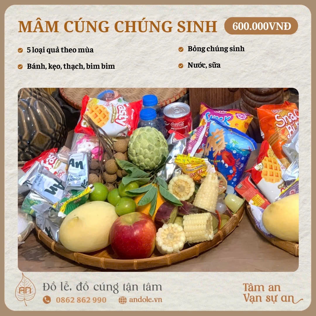 Mâm cúng chúng sinh - Mẫu 2