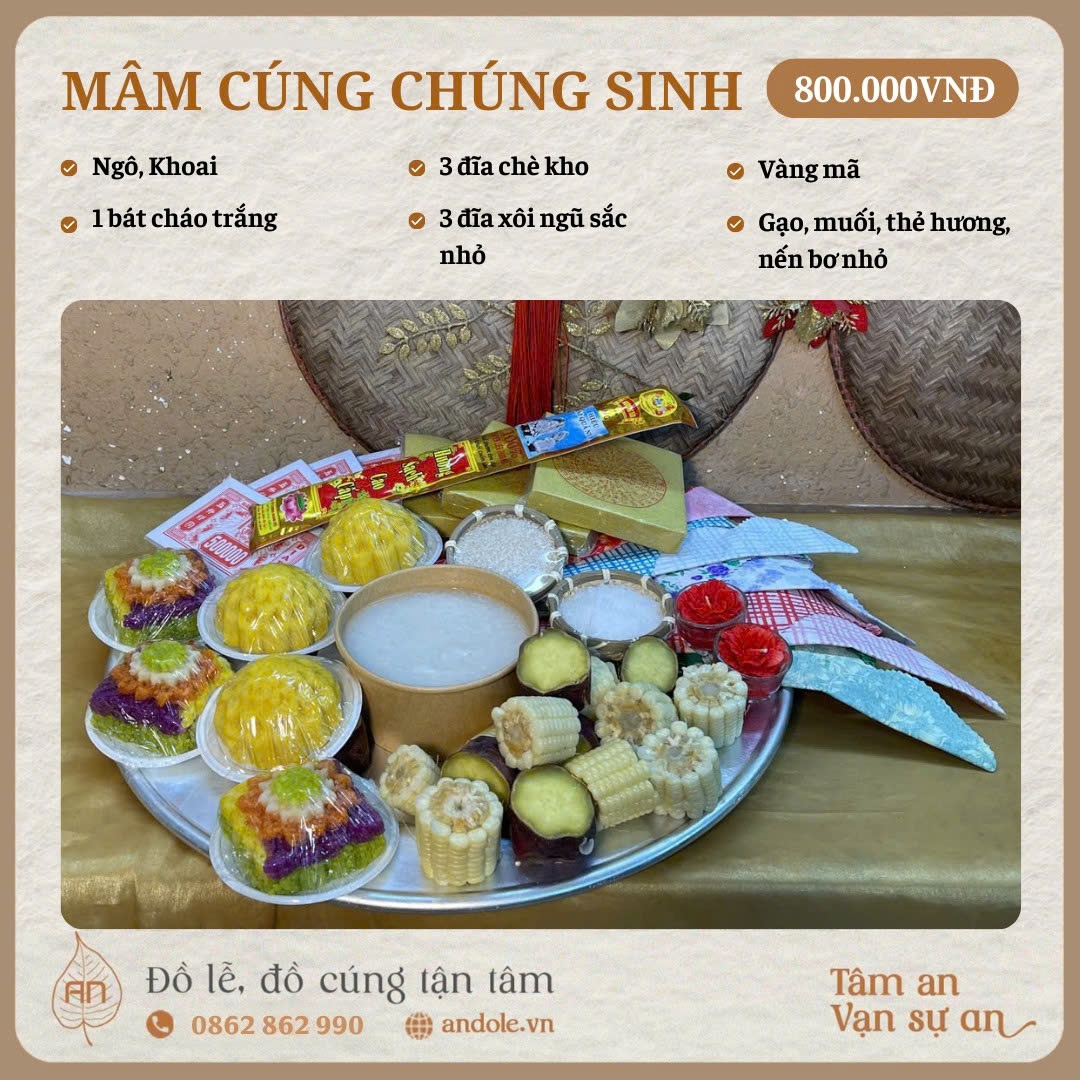 Mâm cúng chúng sinh - Mẫu 4