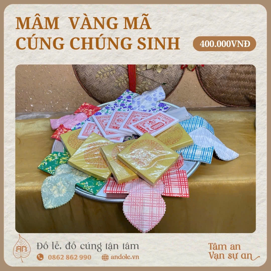 Set vàng mã cúng chúng sinh - Mẫu 1