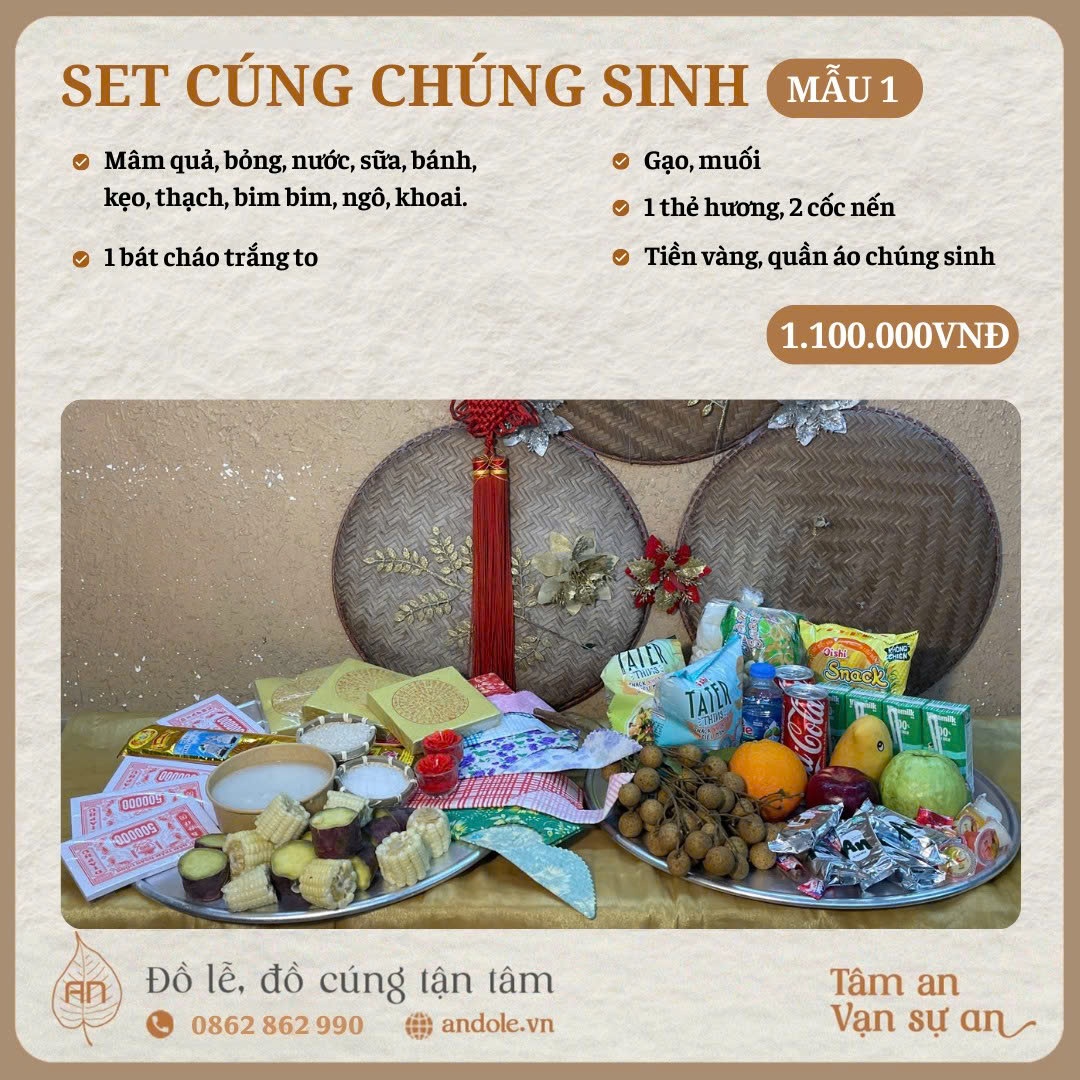 Set cúng chúng sinh - Mẫu 2