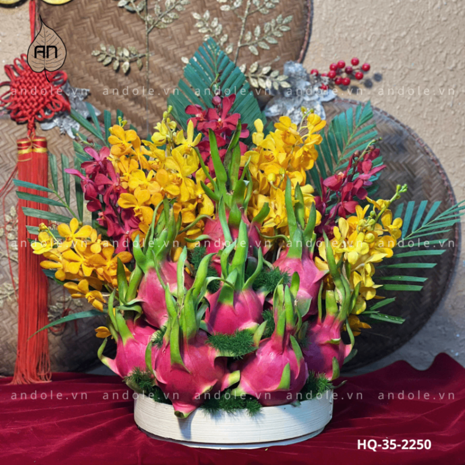 Mẹt hoa quả dạng tháp - Mẫu 14
