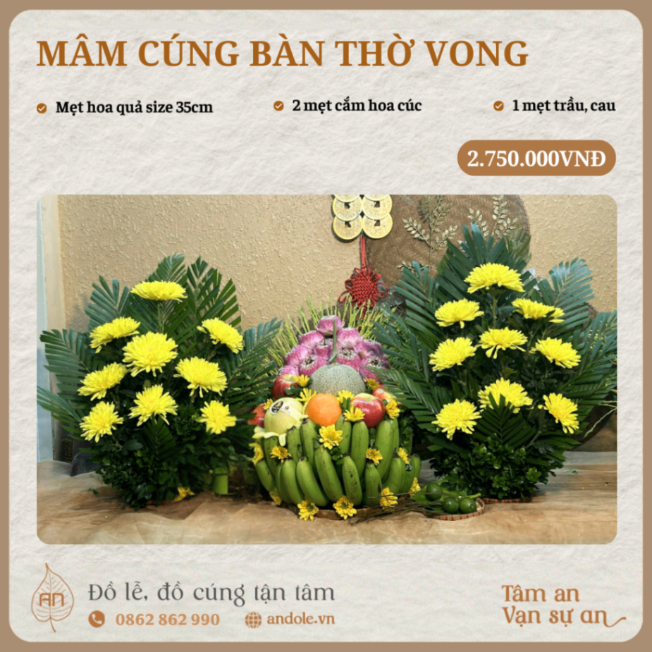 Mâm cúng bàn thờ vong – Ý nghĩa & cách chuẩn bị