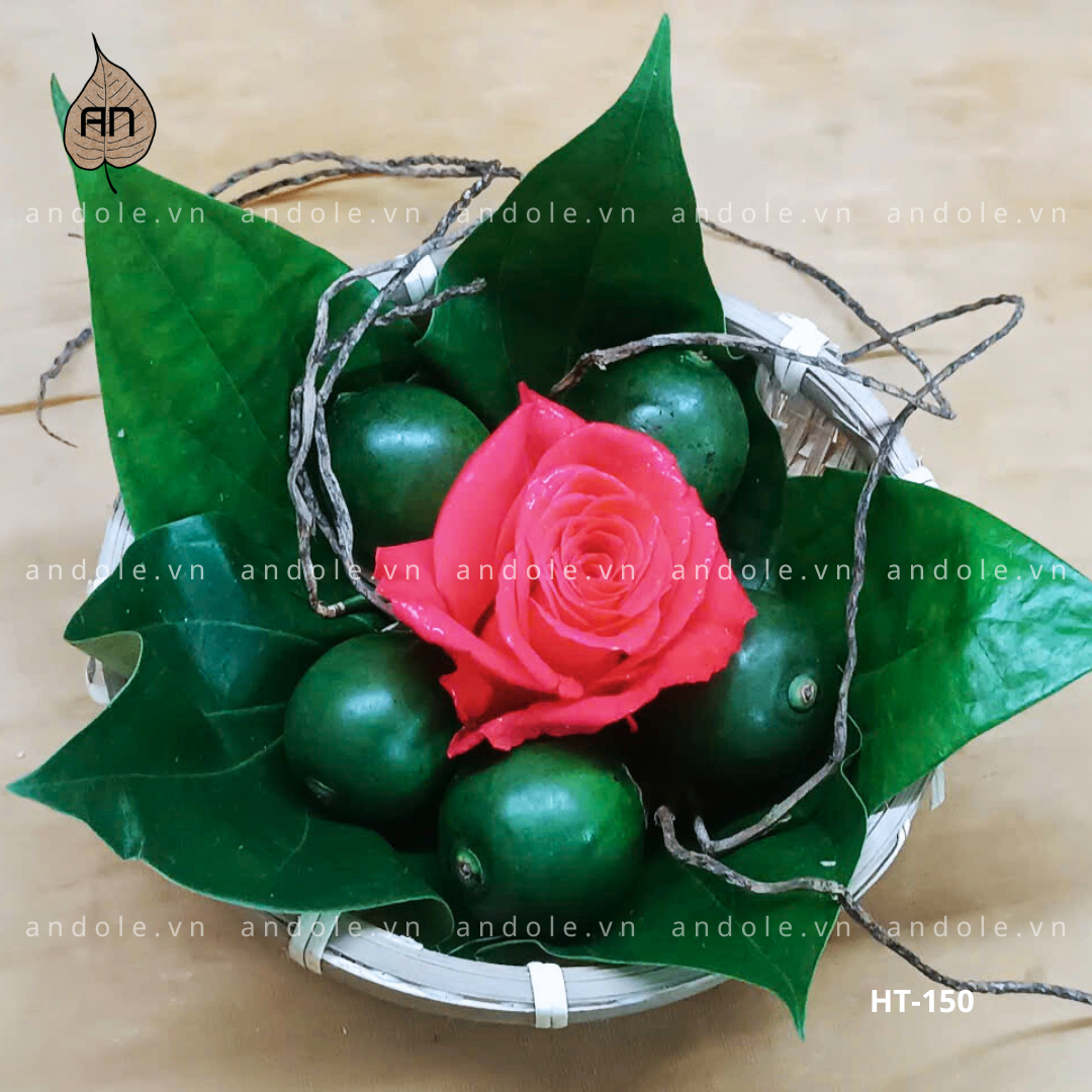 Mẹt Hoa Trầu Size 10cm - Mẫu 6 | Lễ Vật Cúng Nhỏ Gọn, Trang Trọng