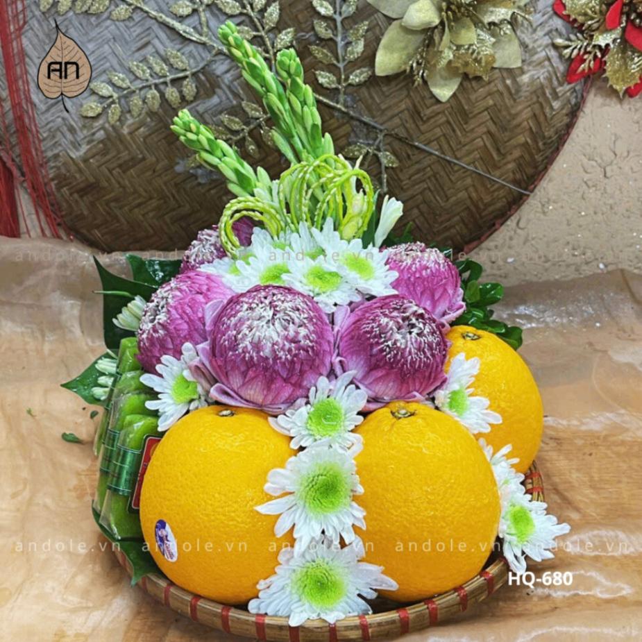 Mẹt Hoa Quả Size 25cm - Mẫu 138