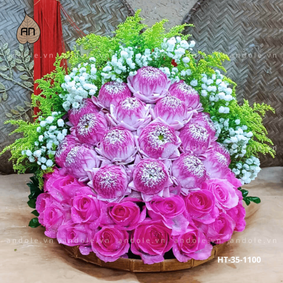 Mẹt Hoa Trầu Size 35cm Mẫu 6