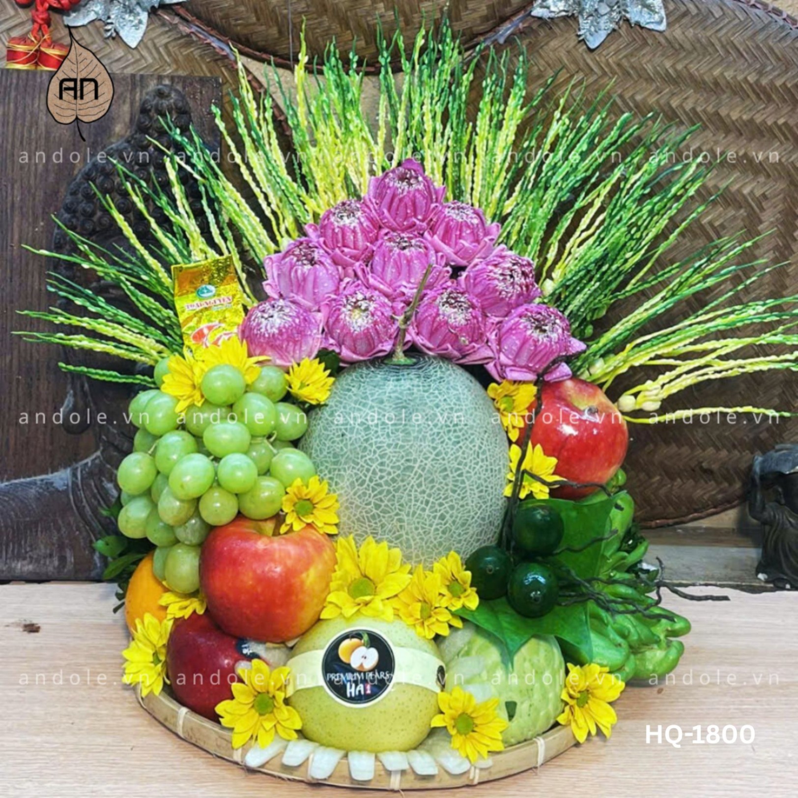Mâm Hoa Quả Size 35cm - Mẫu 75