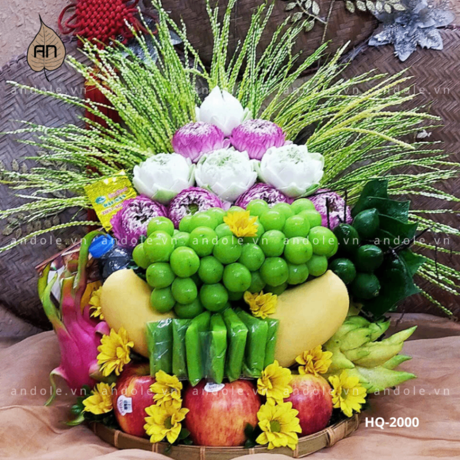 Mâm Hoa Quả Size 40cm - Mẫu 52