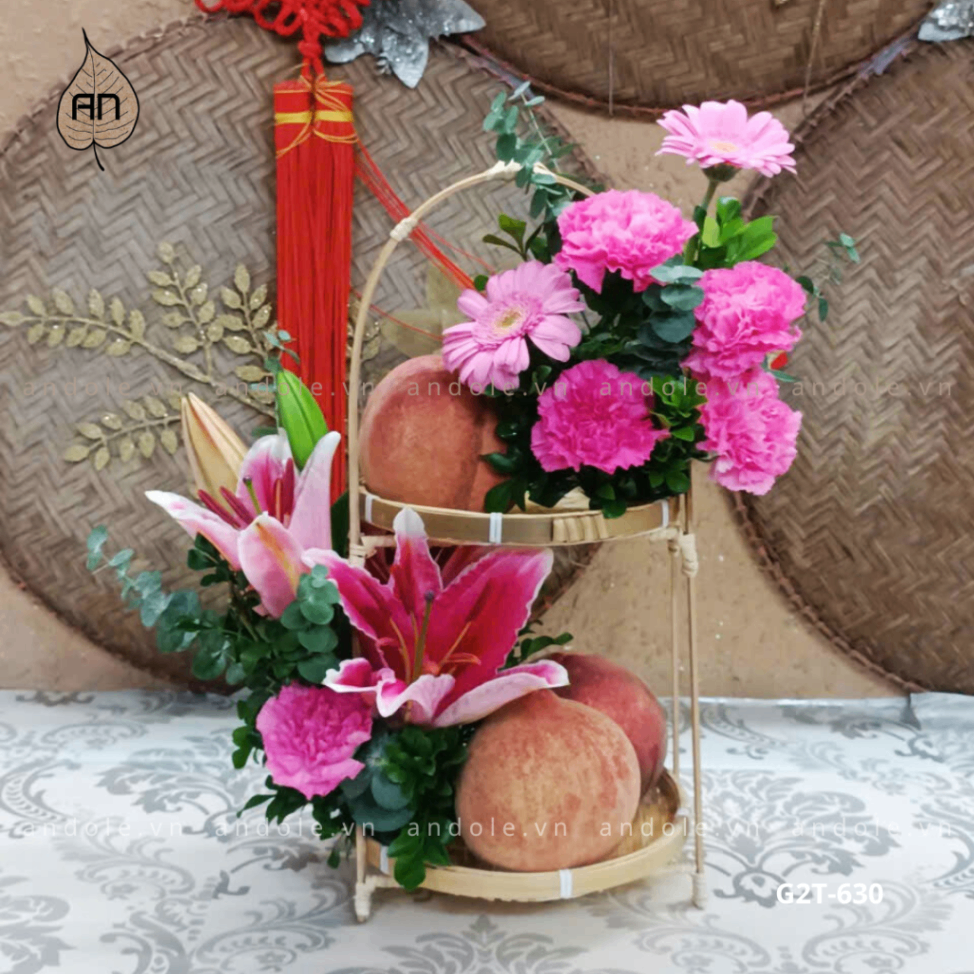 Giỏ 2 Tầng Hoa Quả - Mẫu 8
