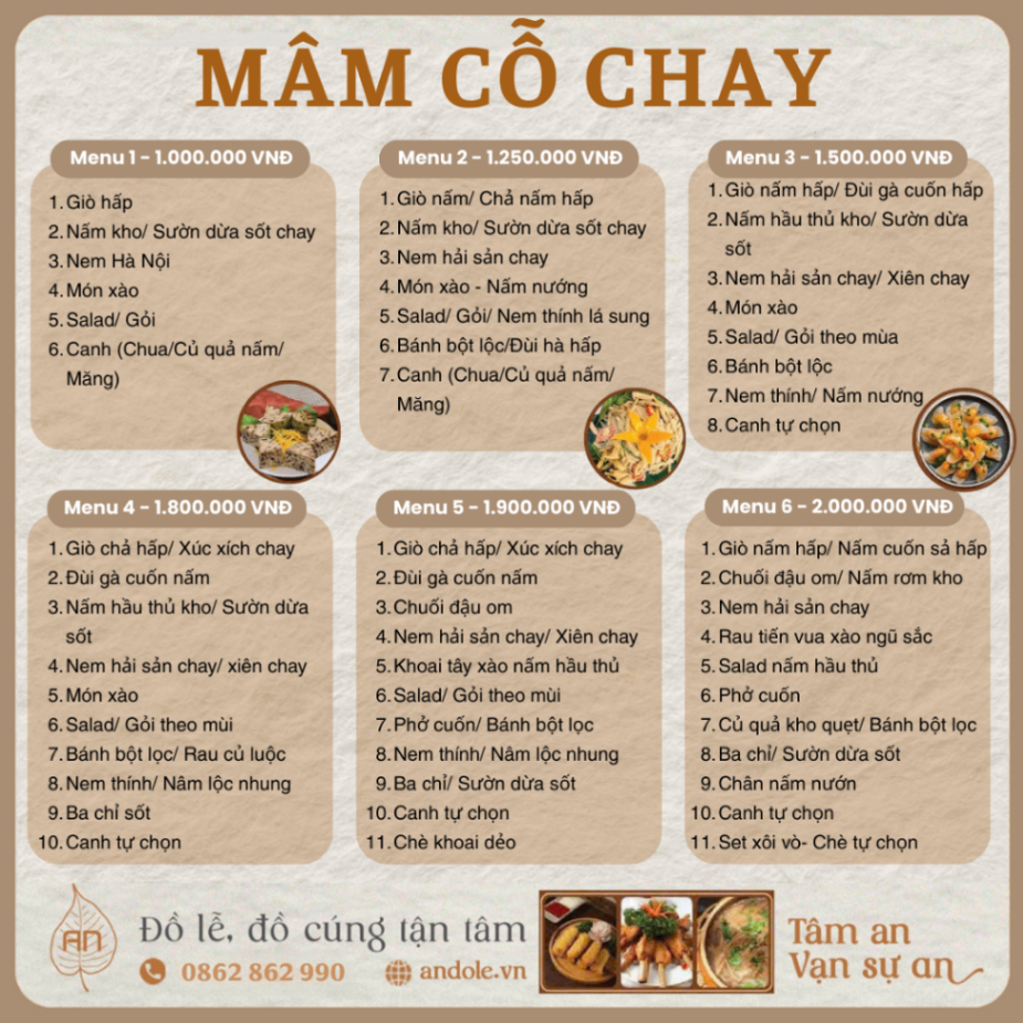 Mâm cỗ cúng chay