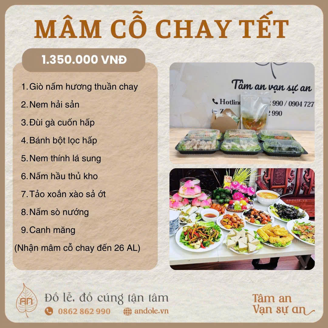 Mâm Cỗ Chay Tết 2026