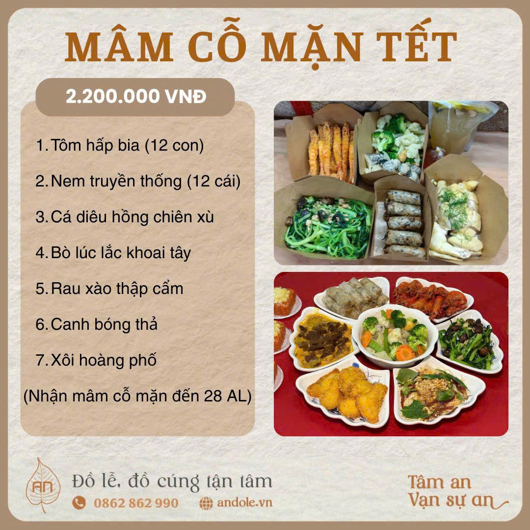 Mâm Cỗ Mặn Tết 2026