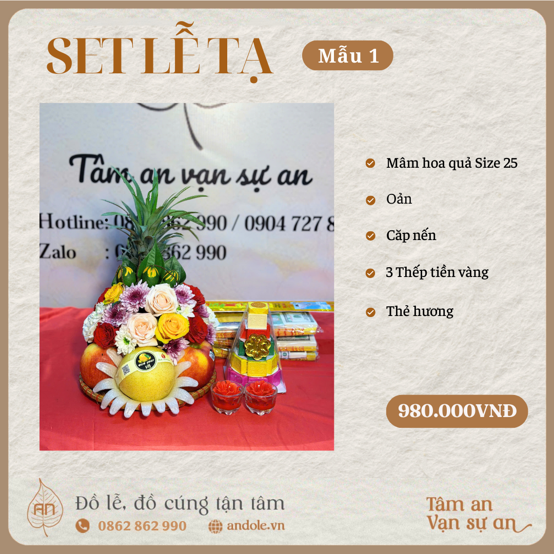 Mâm Lễ Tạ - Mẫu 1