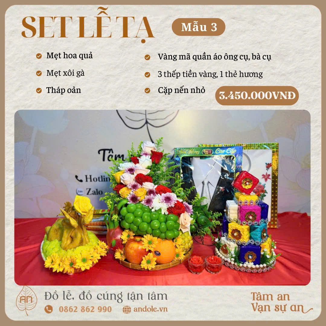 Mâm Lễ Tạ - Mẫu 3