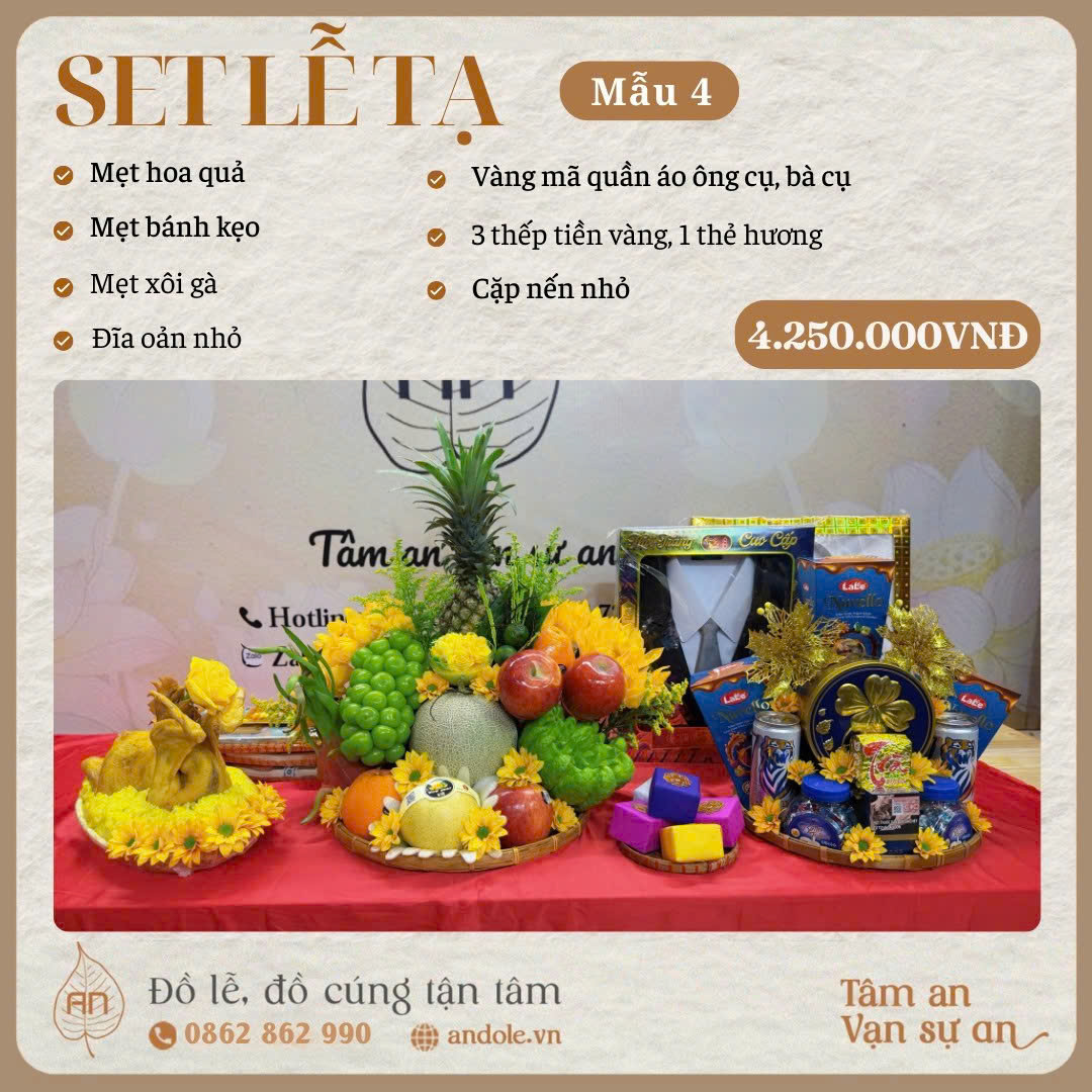 Mâm Lễ Tạ - Mẫu 4
