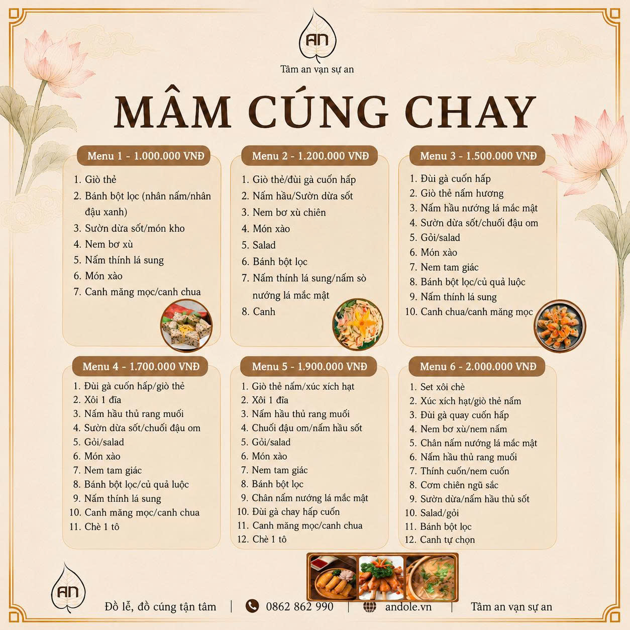 Mâm cỗ cúng rằm tháng 7 năm 2026 - Mâm chay