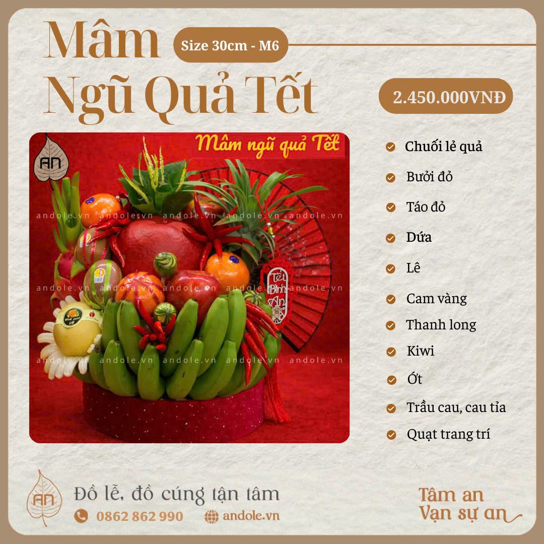 MÂM NGŨ QUẢ TẾT – MẪU 6 | TINH TẾ & TRANG NHÃ