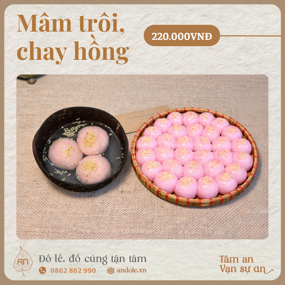 Tết Hàn Thực - Set Bánh Trôi, Bánh Chay Hồng