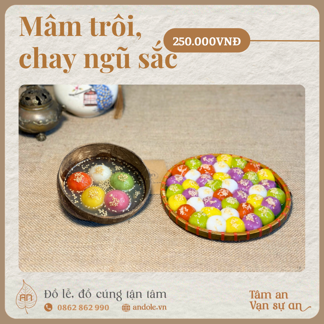 Tết Hàn Thực - Set Bánh Trôi, Bánh Chay ngũ sắc