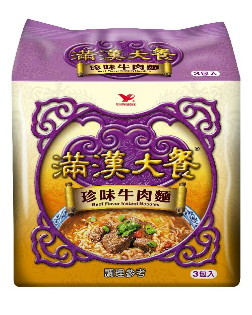 J220 Mì bò trân vị 統一 滿漢大餐珍味牛肉麵 173g (3pcs) CPM