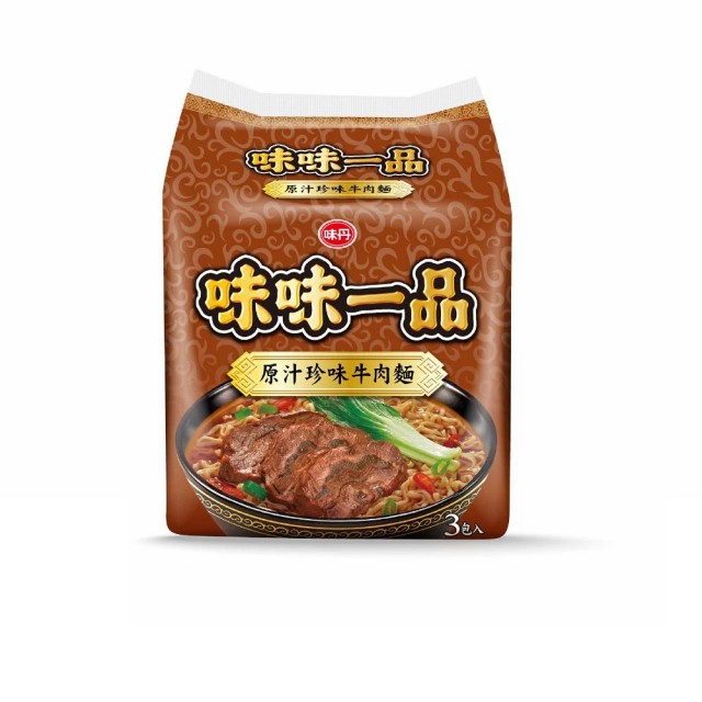  J313 Mì bò trân vị 味丹 味味一品原汁珍味牛肉麵 3包 CPM 