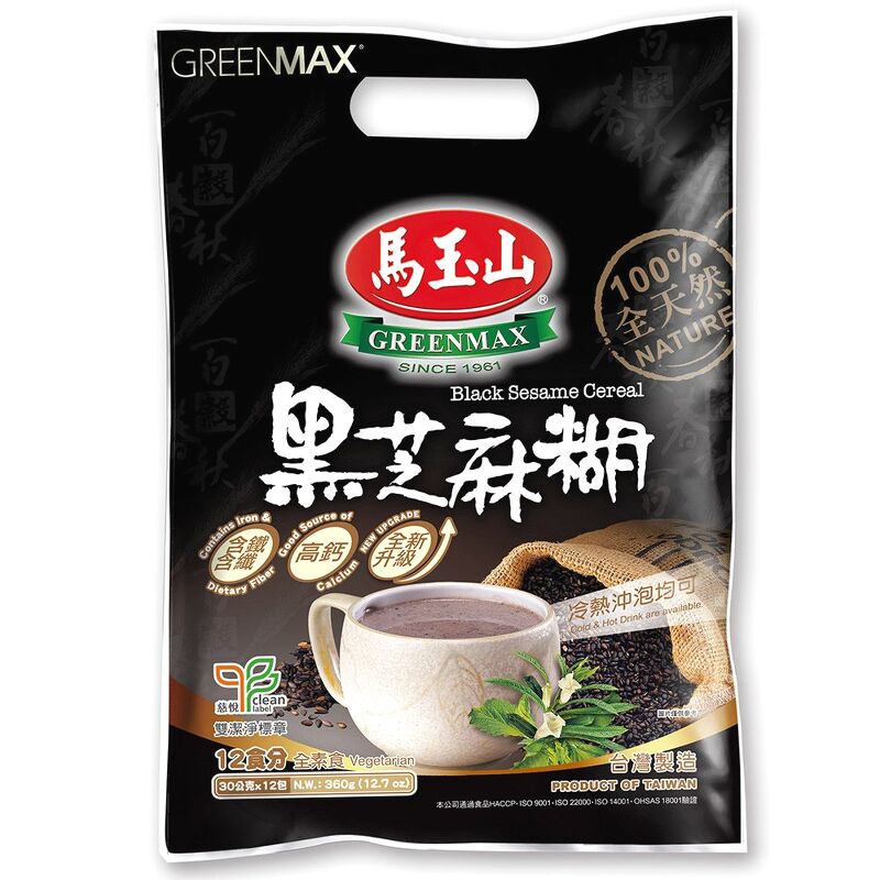 B450 Ngũ cốc mè đen 馬玉山 黑芝麻糊 30g*12 12pcs