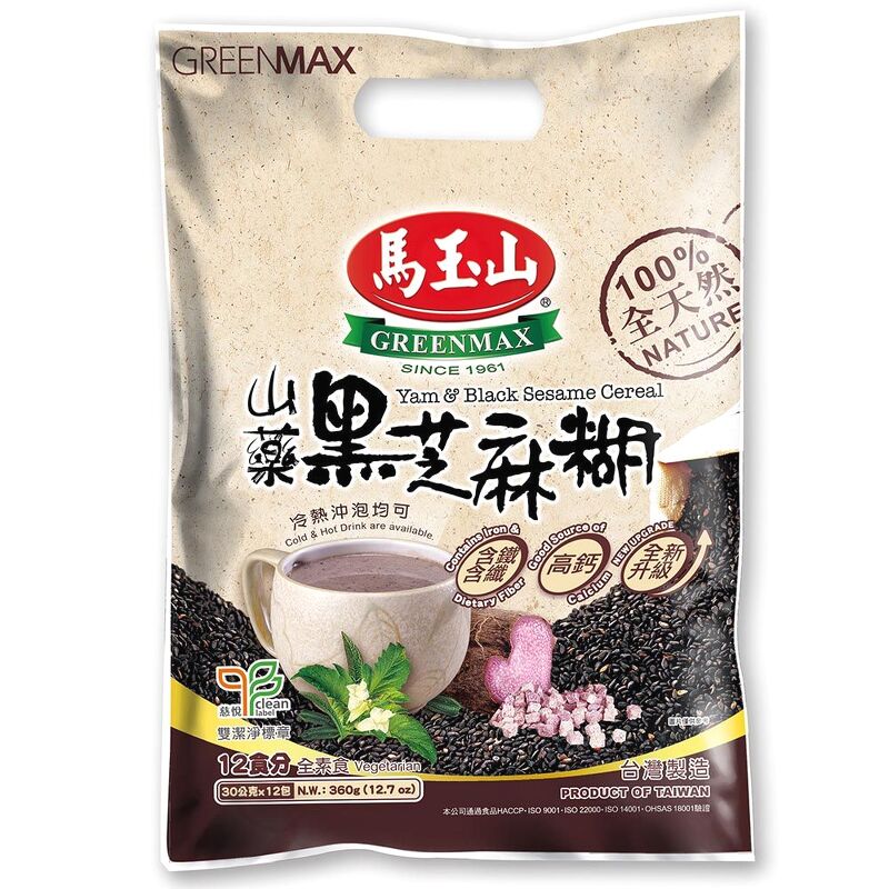  B451 Tương mè 馬玉山 山藥黑芝麻糊 30g*12 12pcs 