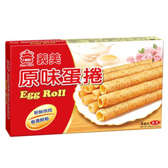  B118 Bánh cuộn vị trứng 義美 原味蛋捲 60g 