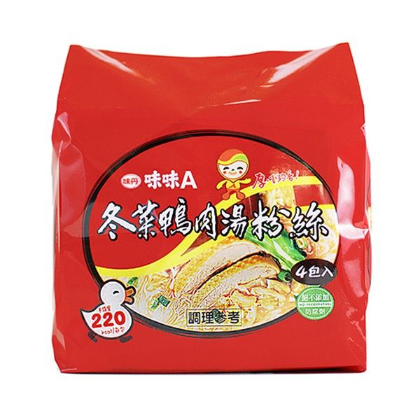  J237 Miến canh vịt 味丹 味味A 冬菜鴨肉 60g 4/pcs 