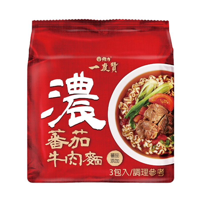 J324 Mì thịt bò xốt cà 維力 一度讚-番茄牛肉麵 3/pcs