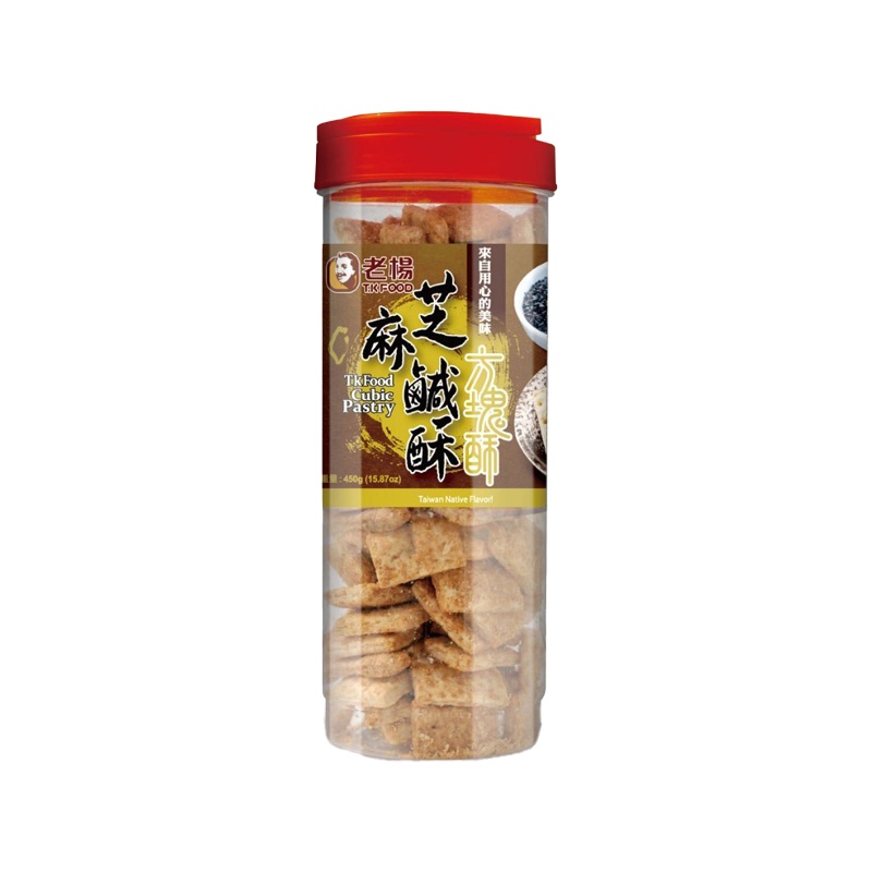 B556 Bánh quy mè 老揚 芝麻鹹酥方塊酥 450g