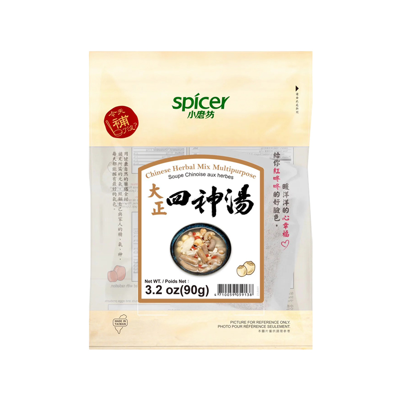  J201 Thuốc bắc tiềm ruột heo 小磨坊:四神湯(煮湯用) 90g 