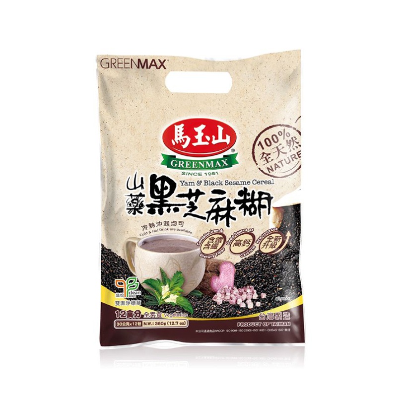  B451 Tương mè 馬玉山 山藥黑芝麻糊 30g*12 12pcs 