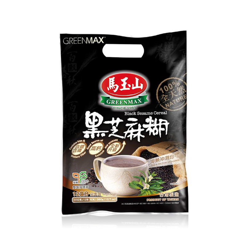  B450 Ngũ cốc mè đen 馬玉山 黑芝麻糊 30g*12 12pcs 