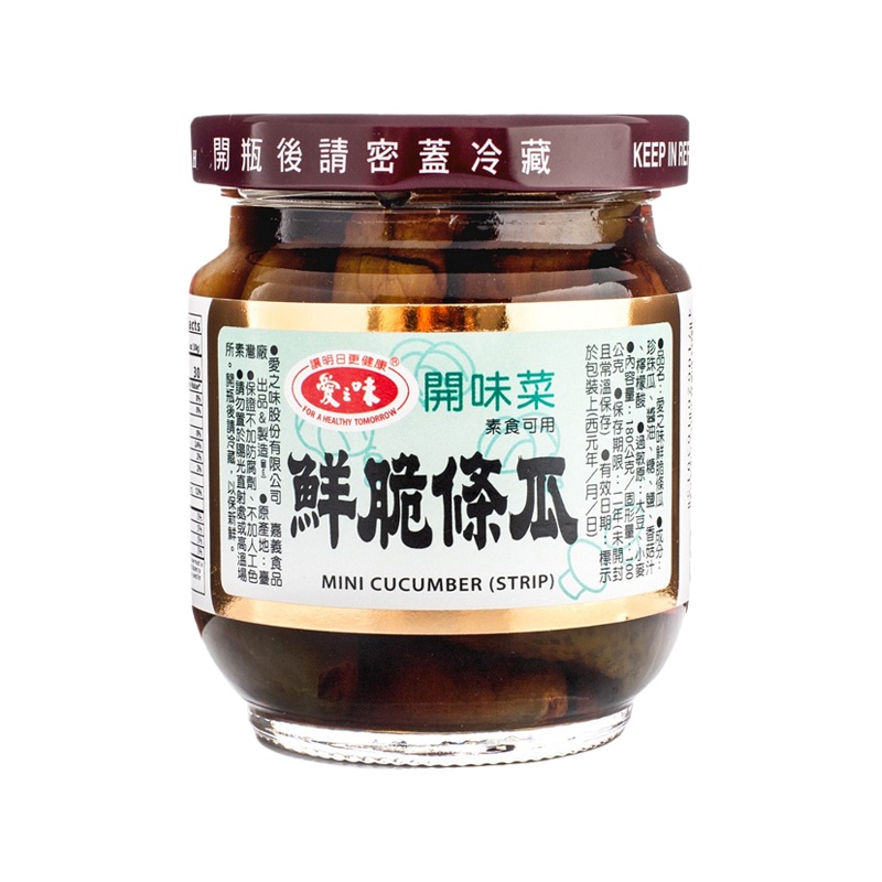  J118 Dưa giòn 愛之味 鮮脆條瓜 180g 