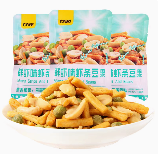 N623 Bánh phồng tôm vị tôm tươi (Xanh Dương) 甘源 鲜虾味虾条豆果 30g