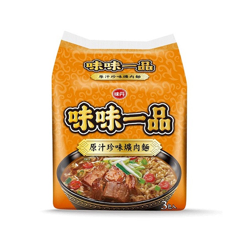  J311A Mì nước thịt kho hương vị nguyên bản VEDAN 味丹 味味一品原汁珍味爌肉麵 190g ● 袋裝3包 / Túi 3 gói ● 