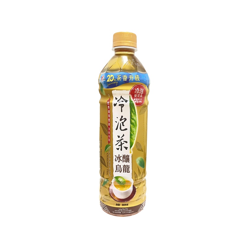  J275 Nước trà ô lông hiệu Leng Pao Cha (vị ô lông ủ lạnh) 光泉 冷泡茶-冰釀烏龍(無糖) 585ml * 