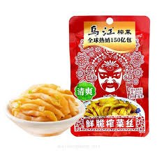 N060 Củ cải (nguyên vị) 乌江 鲜脆榨菜丝-清爽 60g