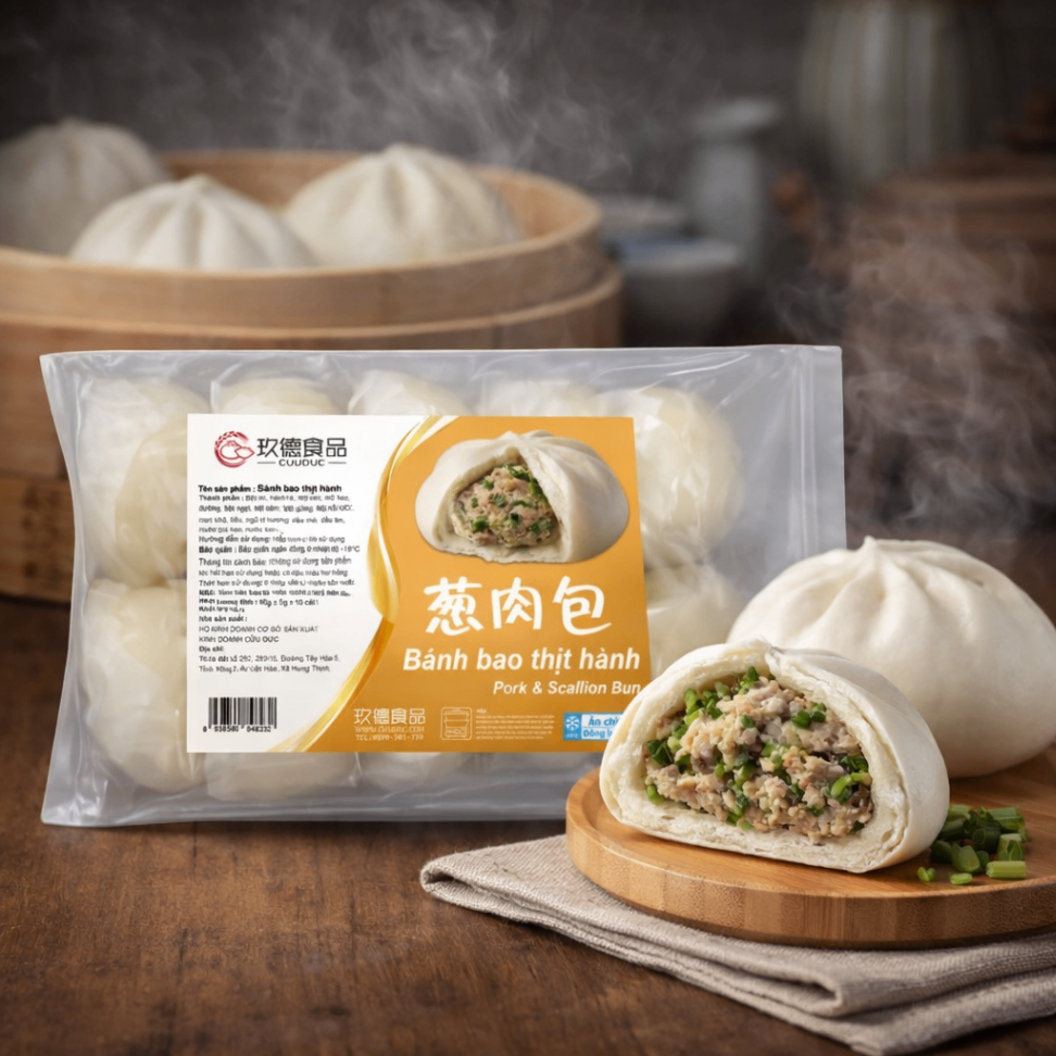 C561 Bánh bao thịt hành 玖德 香蔥肉包 10/pcs **
