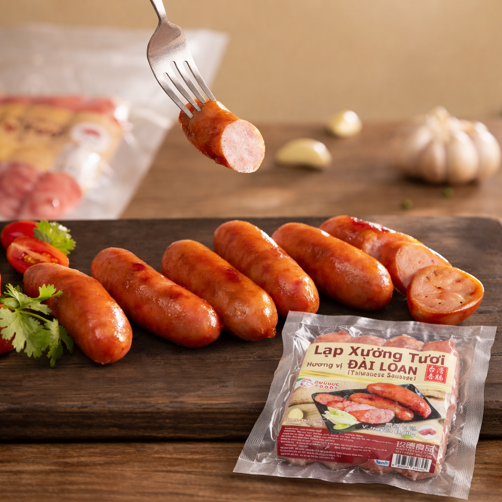 C188 Lạp xưởng (truyền thống) 玖德 台灣香腸 原味 200g