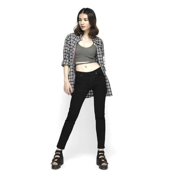 Quần Jean nữ Đen Skinny