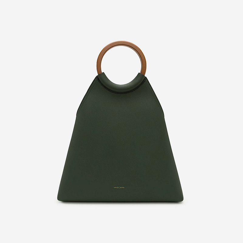 Túi Tote Quai Gỗ Dáng Gập - TOT 0045 - Màu Xanh Rêu