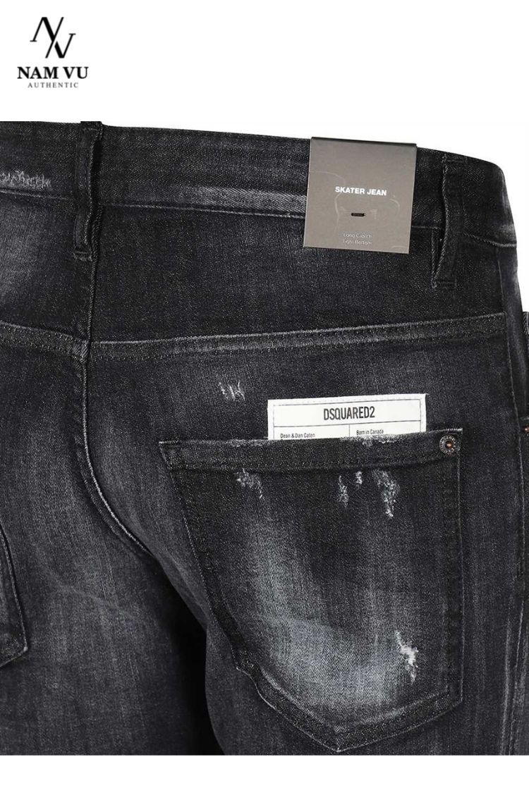 QJDSQ S74LB0999 Skater tag trắng sau túi