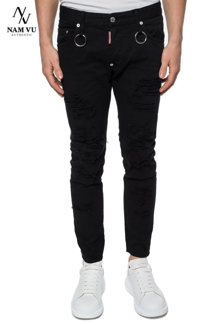 QJDSQ S74LB0493 vòng ALL Black rách