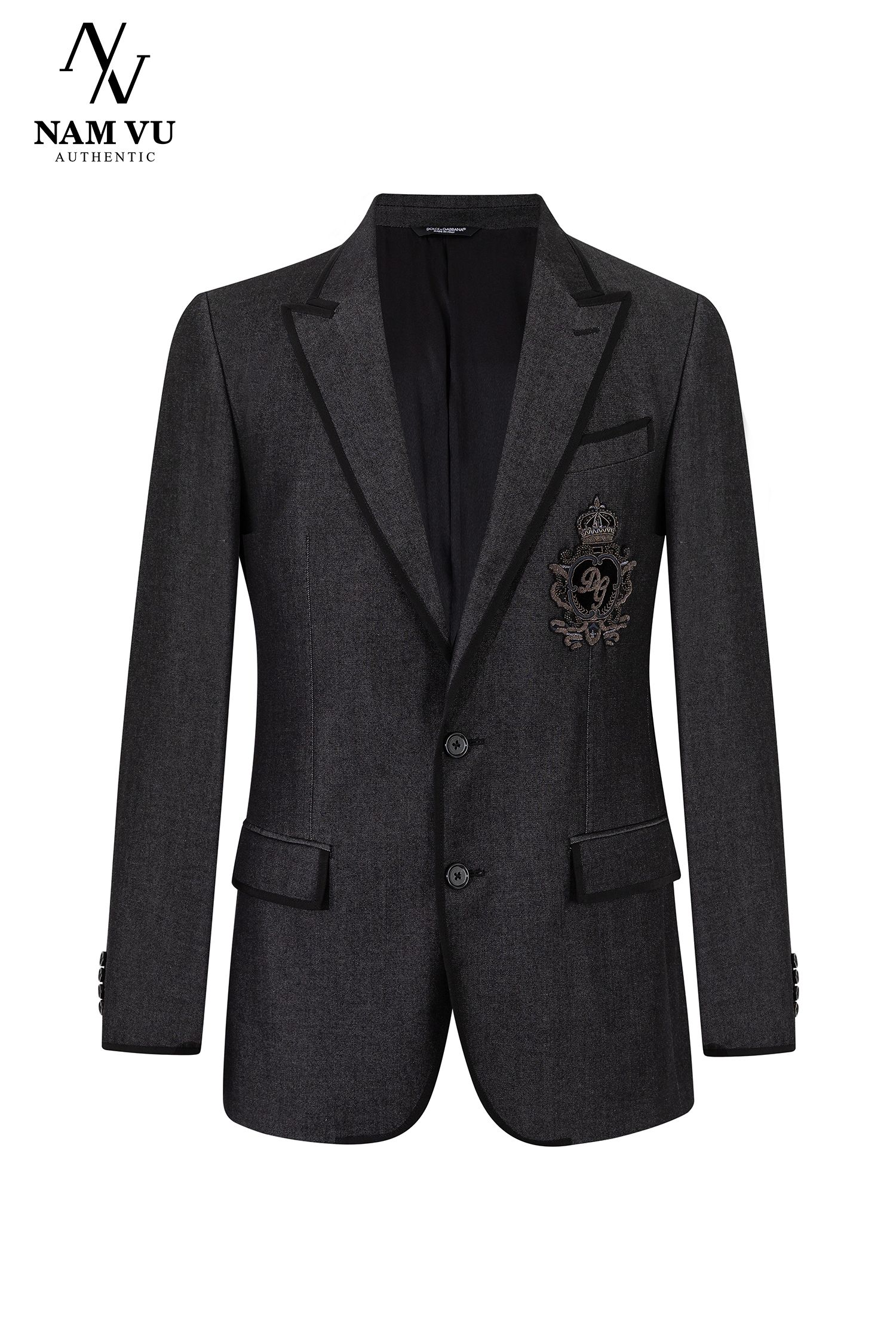 AVDG blazer viền đen thêu logo G2NF3Z NEWSS