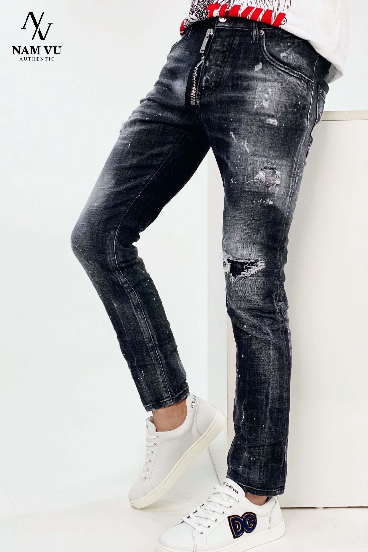 QJDSQ khoá lệch rách gối S71LB0970 skater