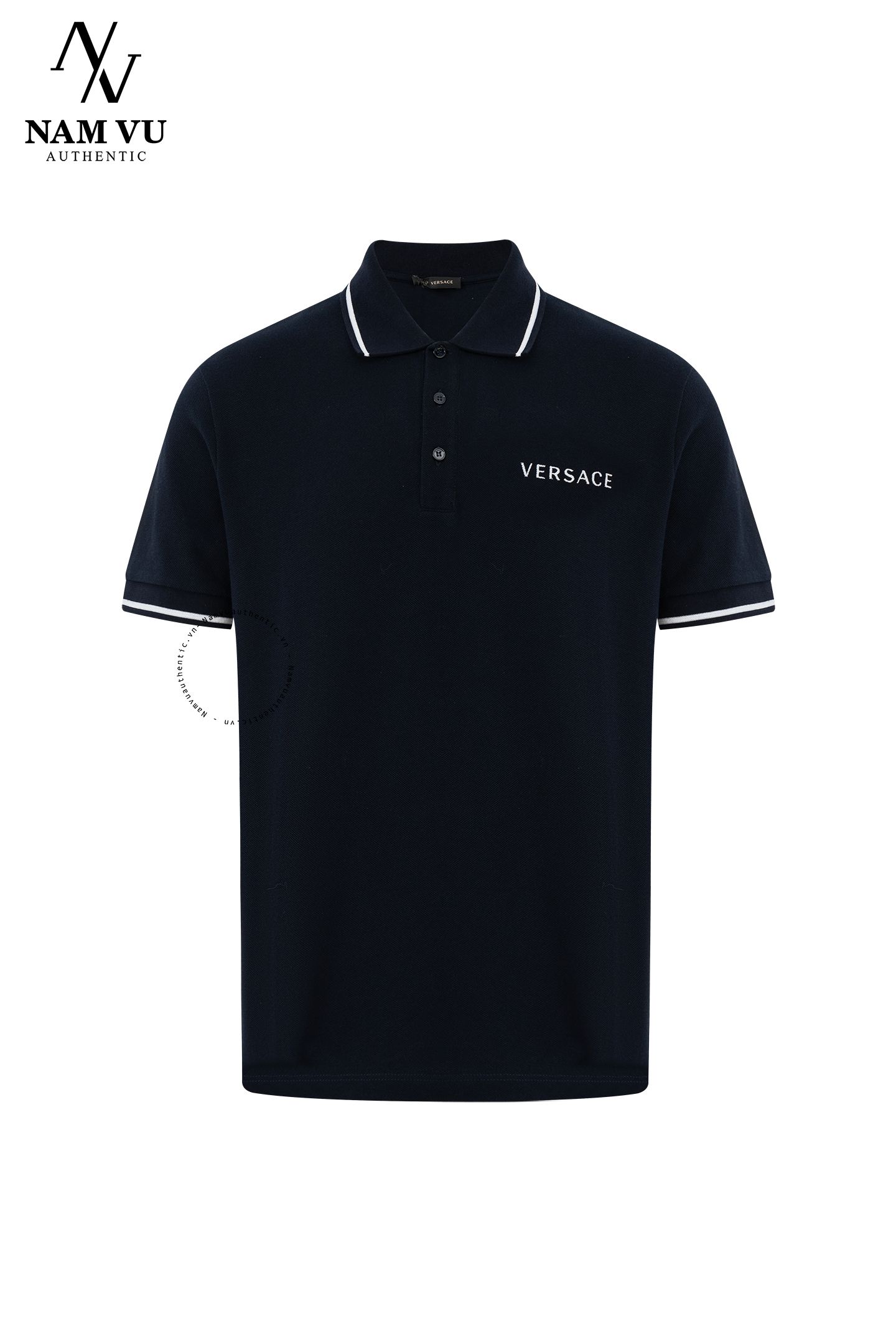 APLVS A83397S logo versace viền cổ trắng